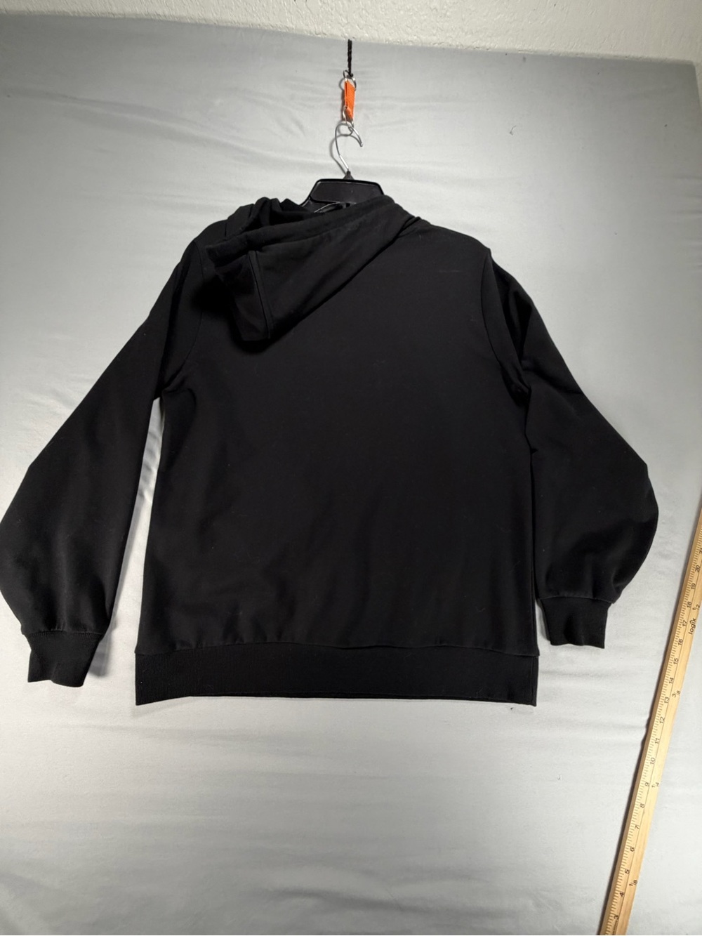 Michael Kors Women Medium Black Pullover Hoodie Big White MK Logo Sweatshirt - Picture 6 of 6